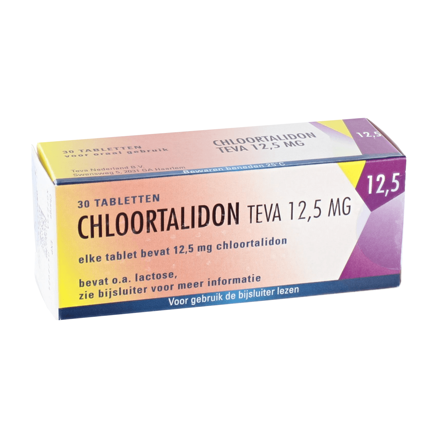 Chloortalidon Teva 12,5mg 30tb