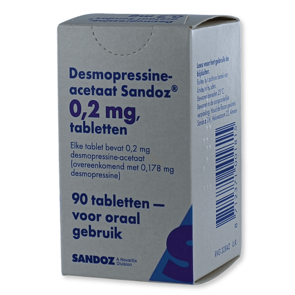 Desmopressine Acetaat Sandoz Tablet 0,2mg 90st