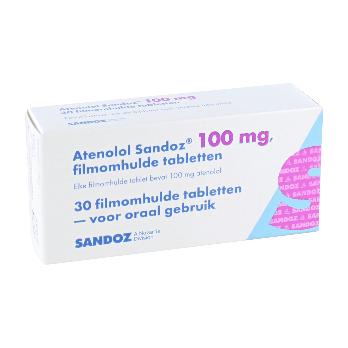 Atenolol Sandoz Tablet Filmomhuld 100mg 30 st