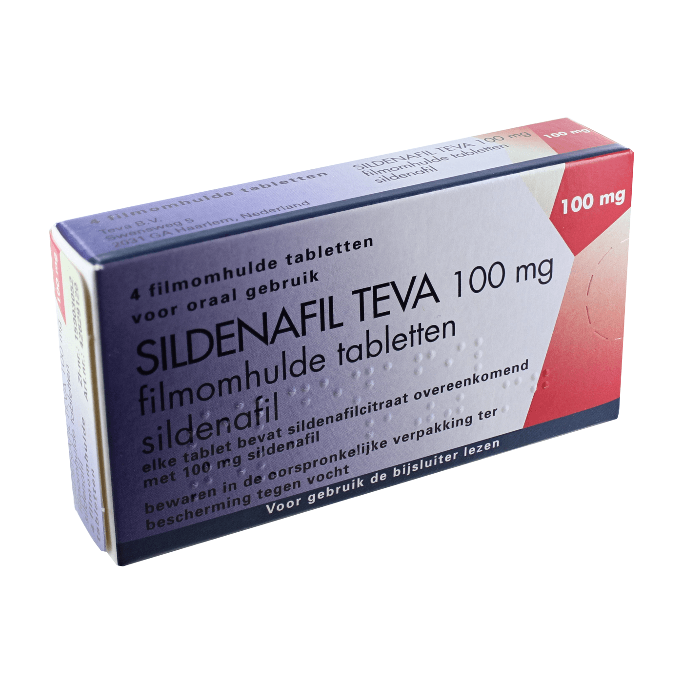Sildenafil Teva Tablet Filmomhuld 100mg 4 st