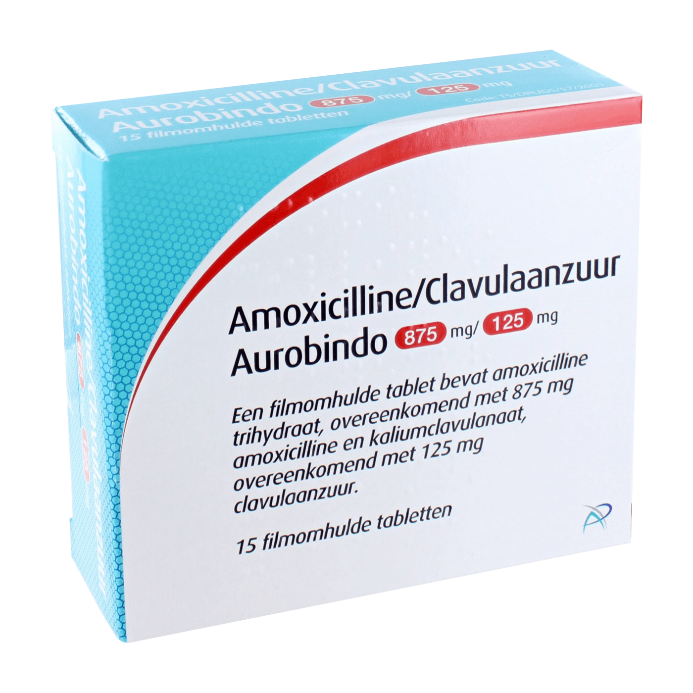 Amoxi/clav Aurobindo tablet omhuld 875/125mg 15st