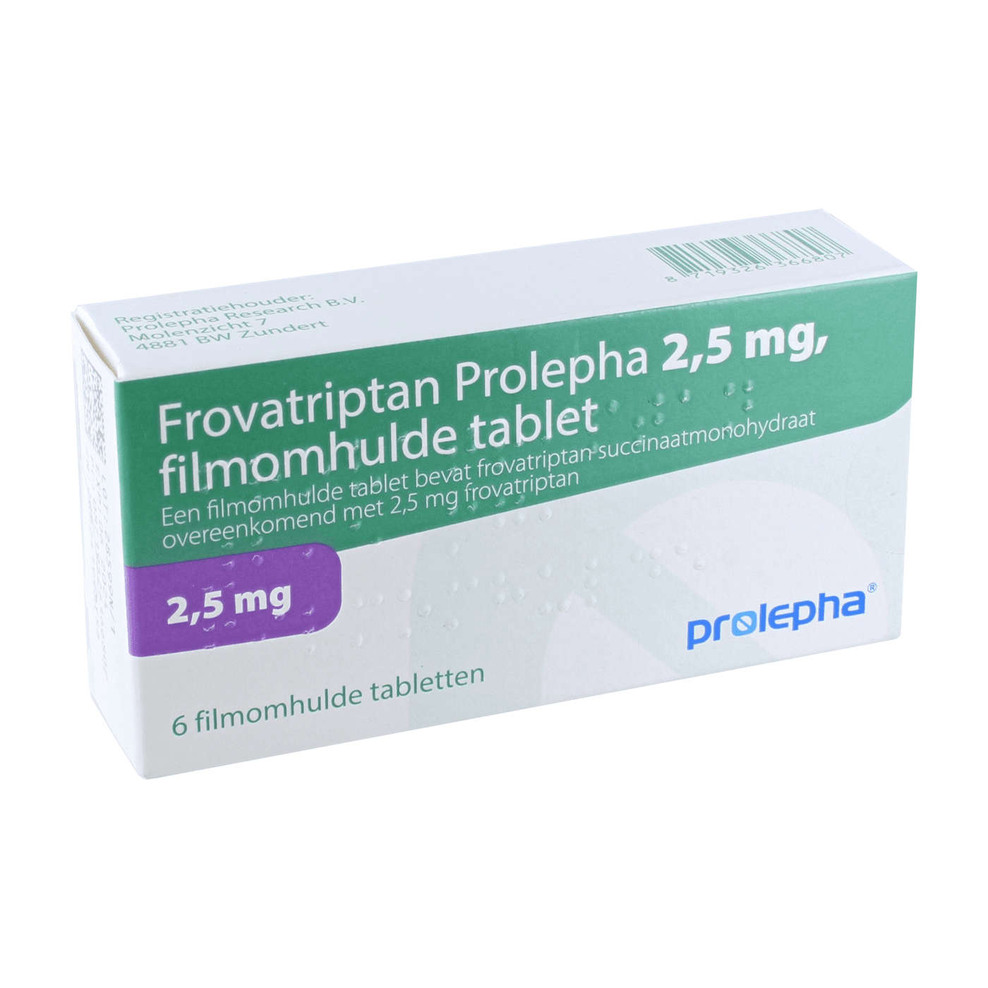 Frovatriptan Prolepha Tablet Filmomhuld 2,5mg 6 st