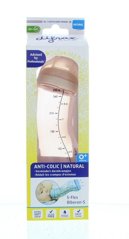 Difrax S-Fles natural roze 250ml 250ml