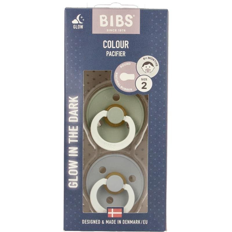 Bibs Fopspeen maat 2 - sage/cloud night 2pack 2st