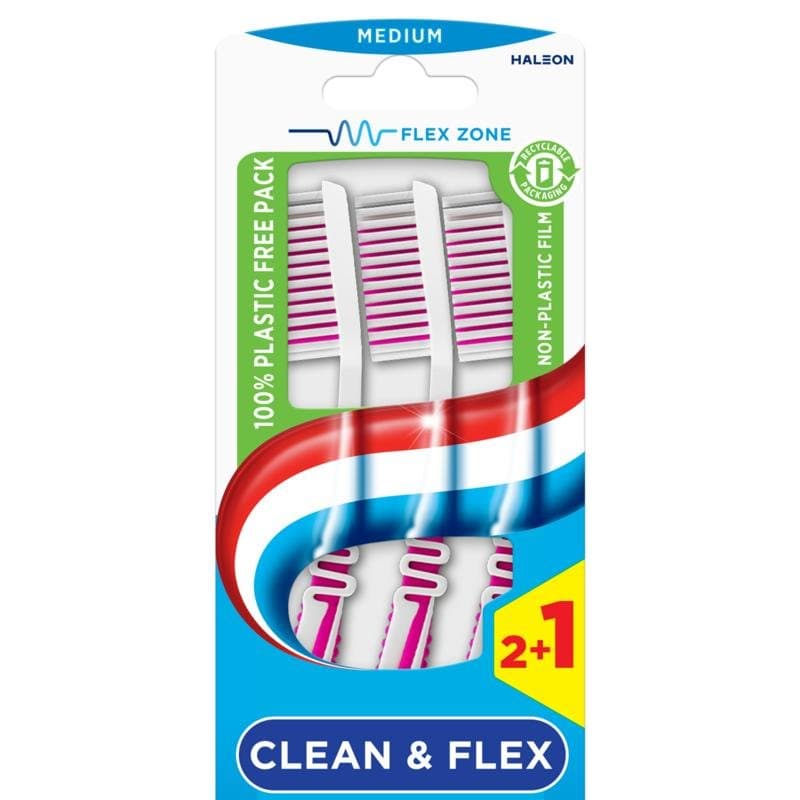 Aquafresh Tandenborstel clean & flex medium 3st