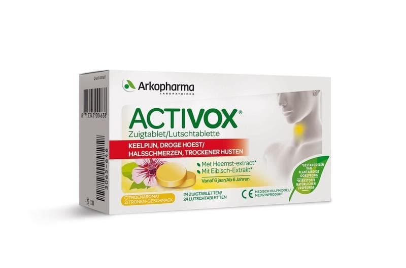 Activox keelpijn droge hoest 24zt