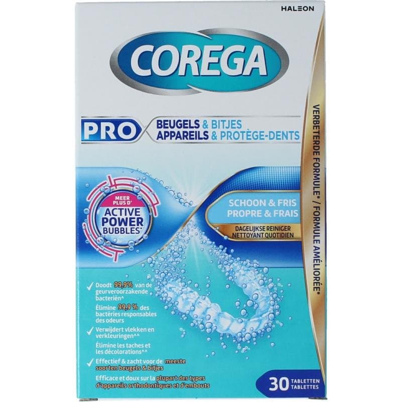 Corega Beugel & bitjes reinigingstabletten 30tb