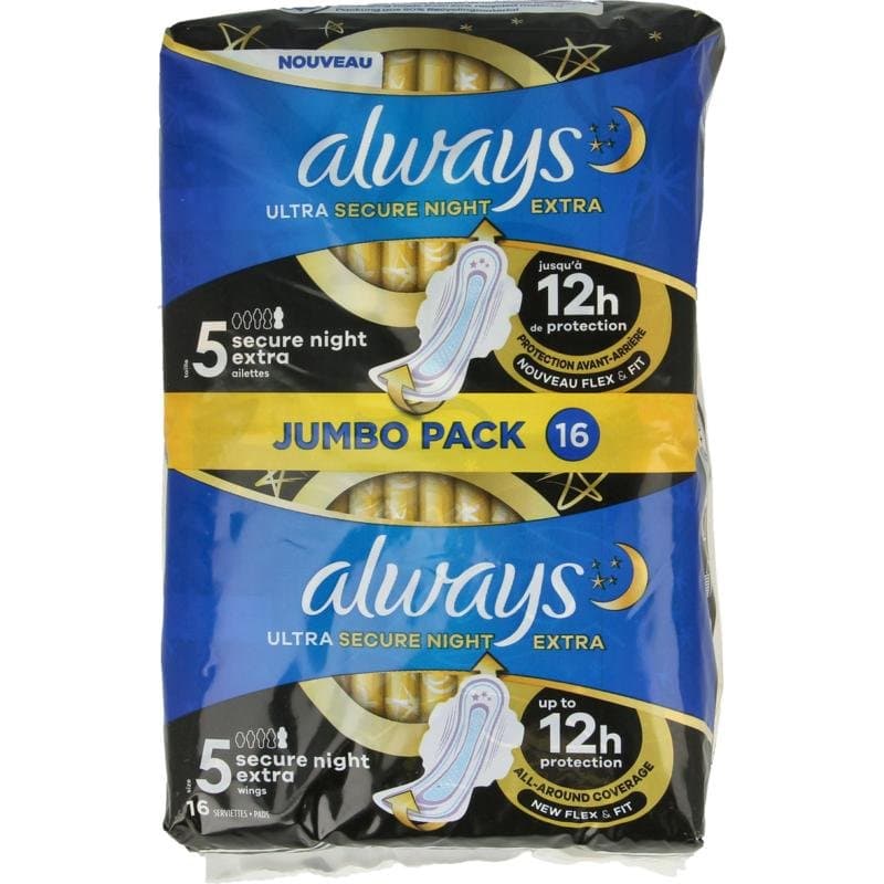 Always Maandverband ultra secure nacht extra 16st
