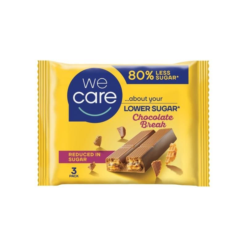 Wecare Lower sugar reep chocolate break 65g