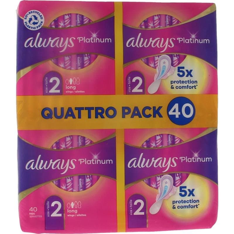 Always Maandverband platinum long 40st
