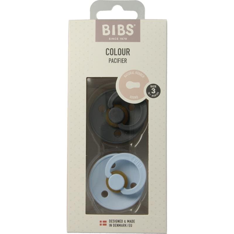 Bibs Fopspeen maat 3 baby blue 2st