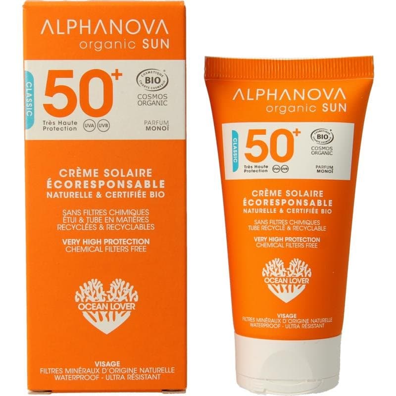 Alphanova Sun sunscreen face spf50+ bio 50g