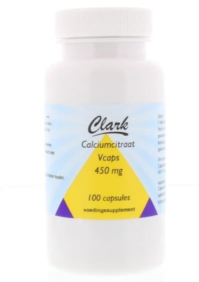 Clark Calcium citraat 450mg 100vc