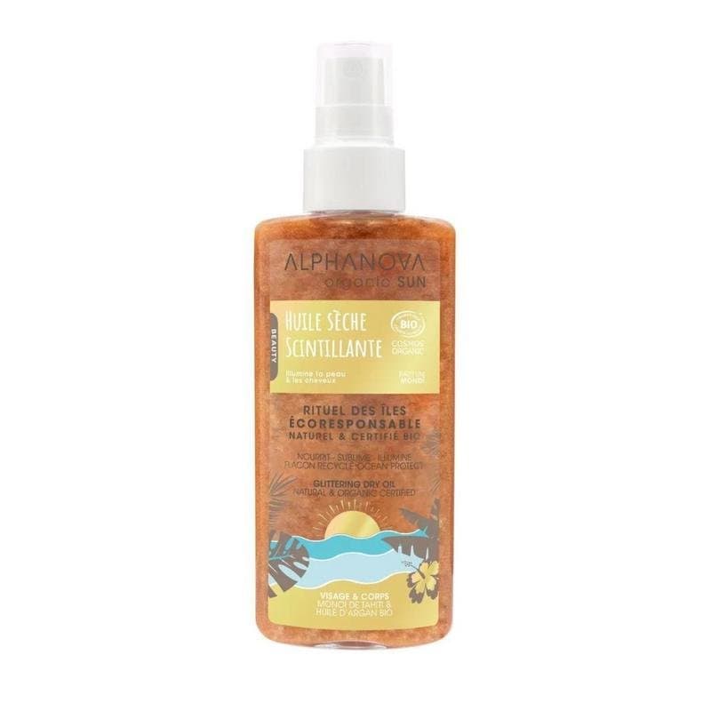 Alphanova Sun Sun dry oil spray glitter vegan 125ml