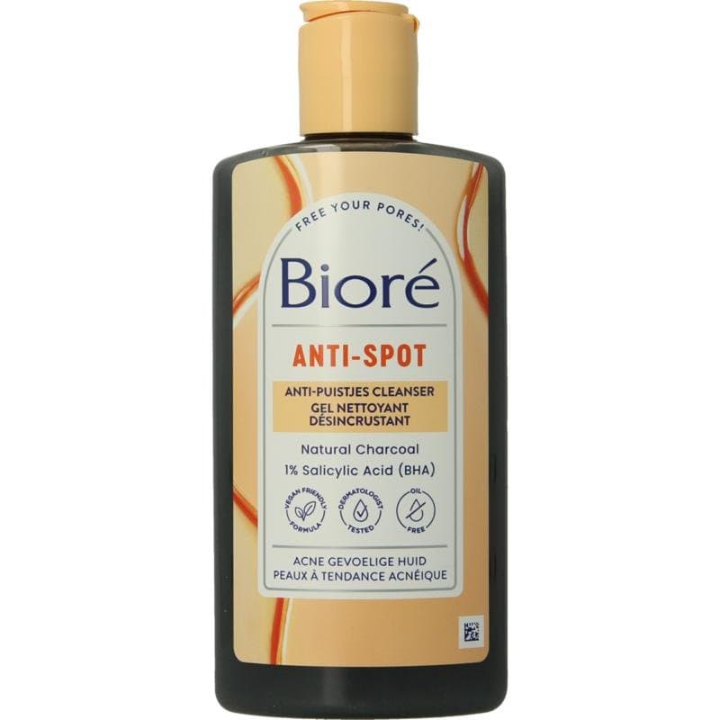 Biore Anti puistjes cleanser houtskool 200ml
