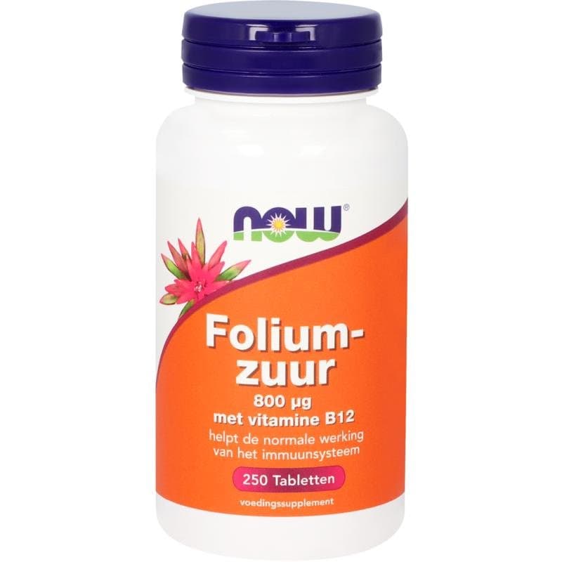 NOW Foliumzuur 800 mcg 250tb