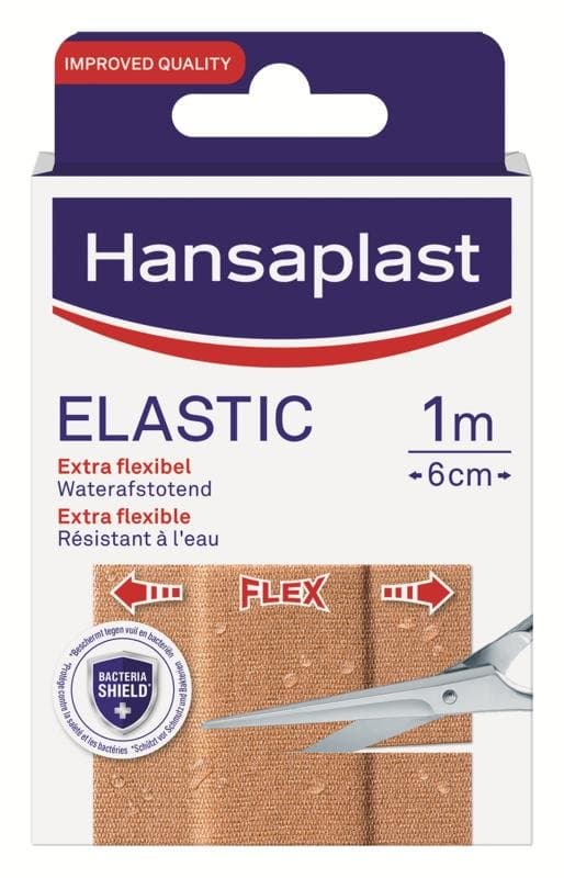 Hansaplast Elastic & waterafstotend 1m x 6cm 1st