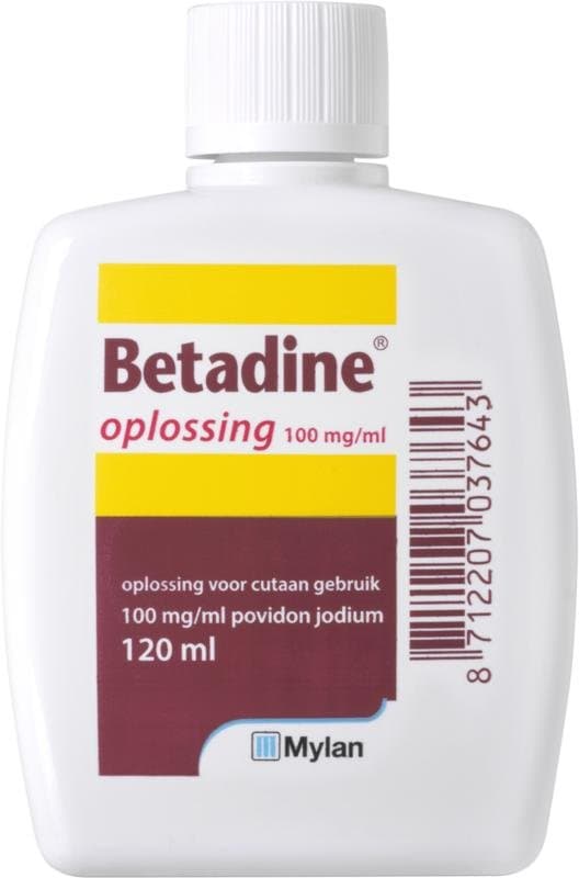Betadine Jodium oplossing 100 mg/ml 120ml