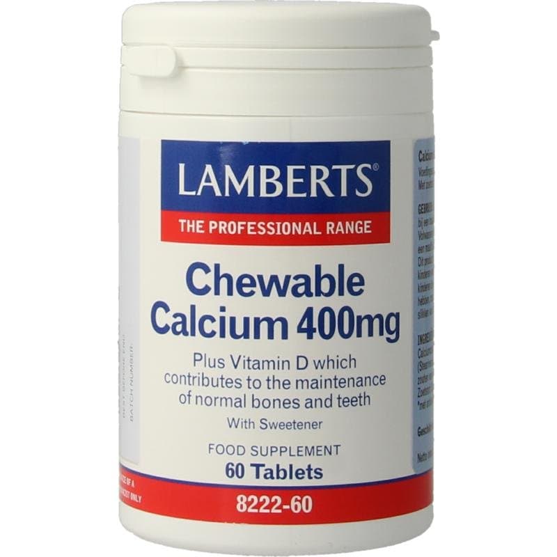 Lamberts Calcium 400mg kauwtabletten + Vit. D en Fos 60kt