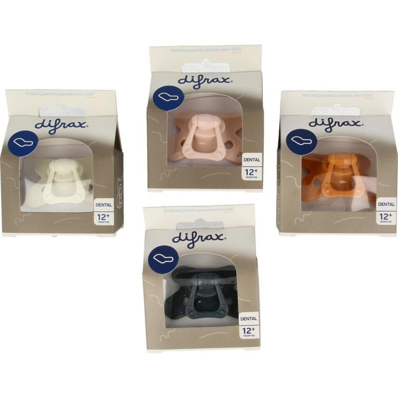 Difrax Fopspeen verstevigd dental 12+ maanden assorti 1st