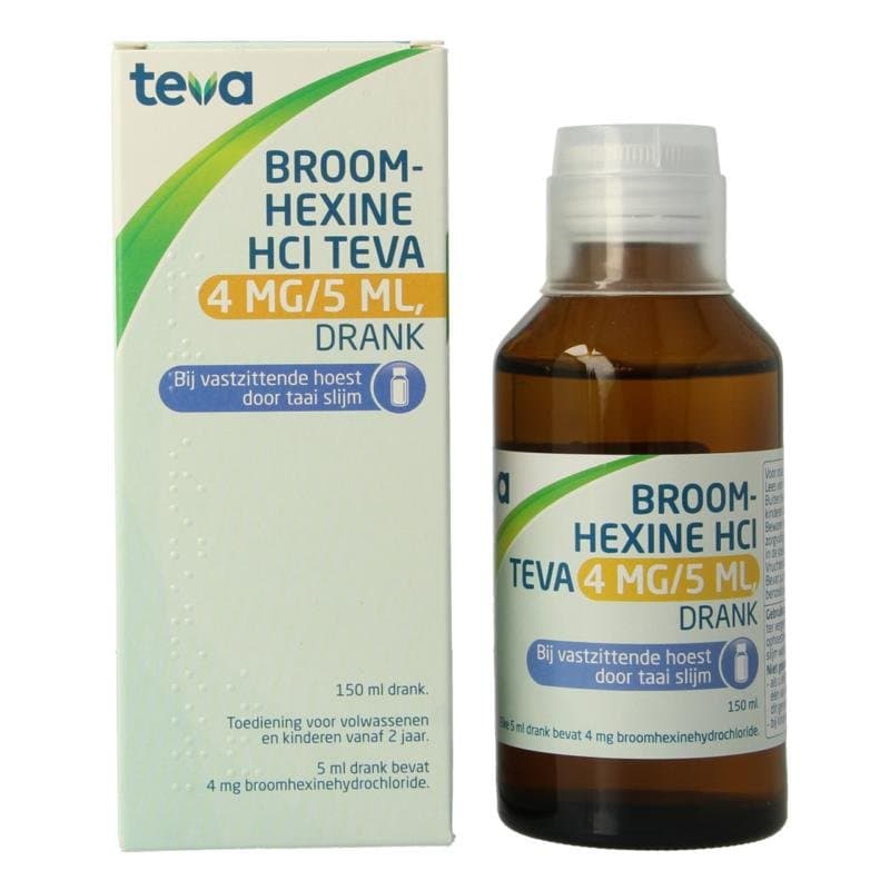 Teva Broomhexine HCL 4mg/ml = 0.8 mg 150ml