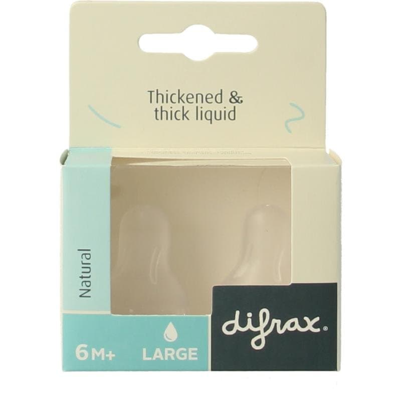Difrax Flesspeen large natural 2st