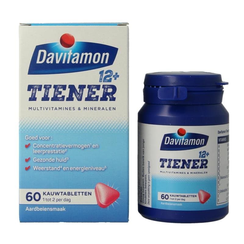 Davitamon Tiener boost 12+ aardbei 60tb