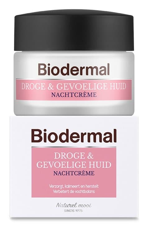 Biodermal Nachtcreme droge en gevoelige huid 50ml