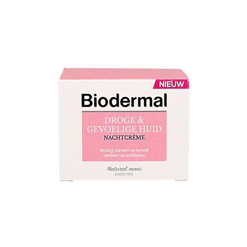 Biodermal Nachtcreme droge en gevoelige huid 50ml