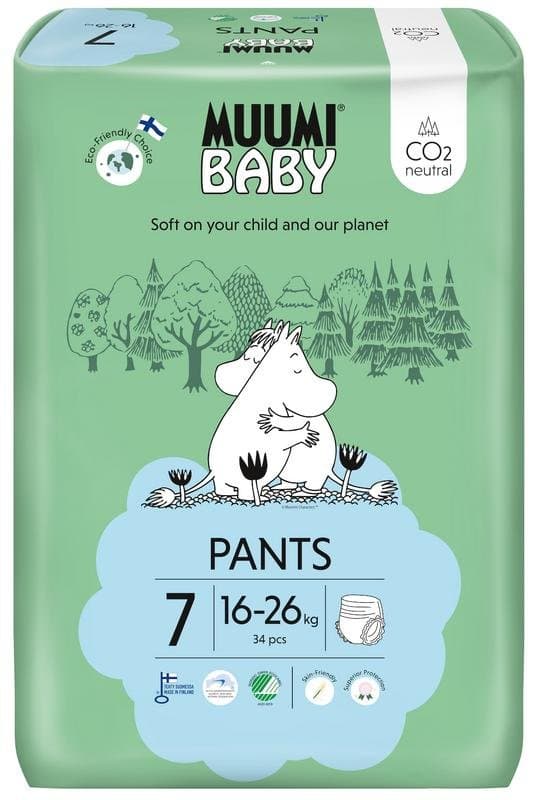 Muumi Baby Ecologische luierbroekjes maat 7 XL 16-26kg 34st