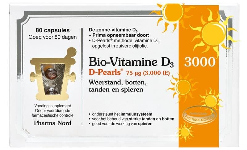 Pharma Nord Bio-Vitamine D3 3000IE D pearls 80ca