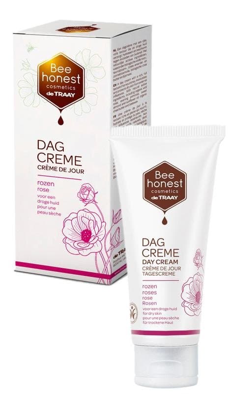 Traay Bee Honest Dagcreme rozen droge huid 50ml
