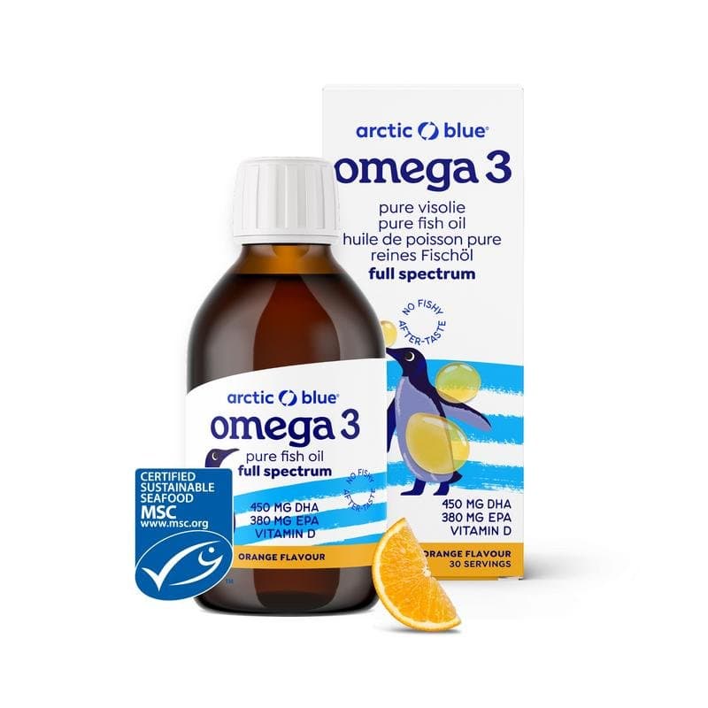 Arctic Blue Omega 3 pure visolie met vitamine D kids 150ml