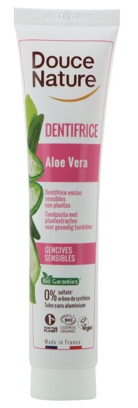 Douce Nature Tandpasta aloe vera voor gevoelig tandvlees bio 75ml