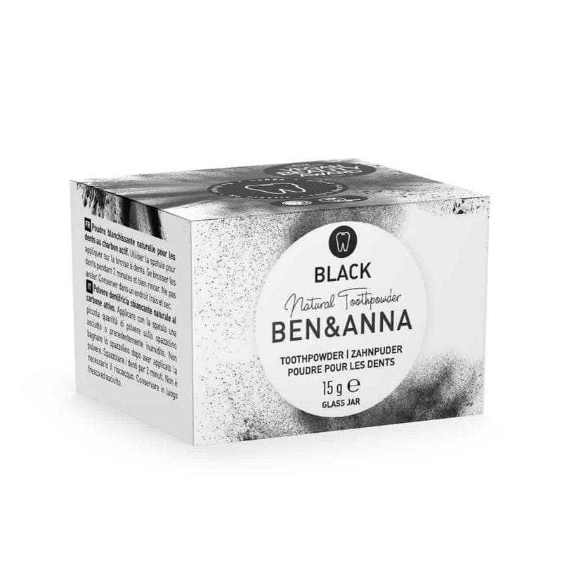 Ben & Anna Tandpoeder zwart active charcoal 15g