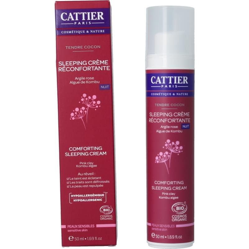 Cattier Nachtcreme kalmerend gevoelige huid 50ml