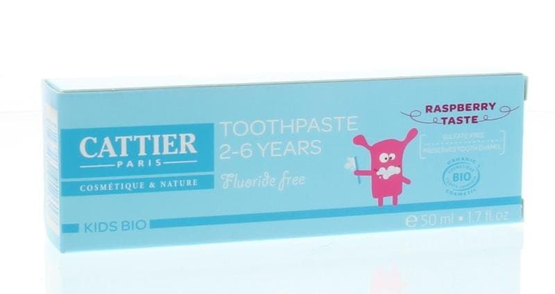 Cattier Tandpasta framboos 2-6 jaar 50ml