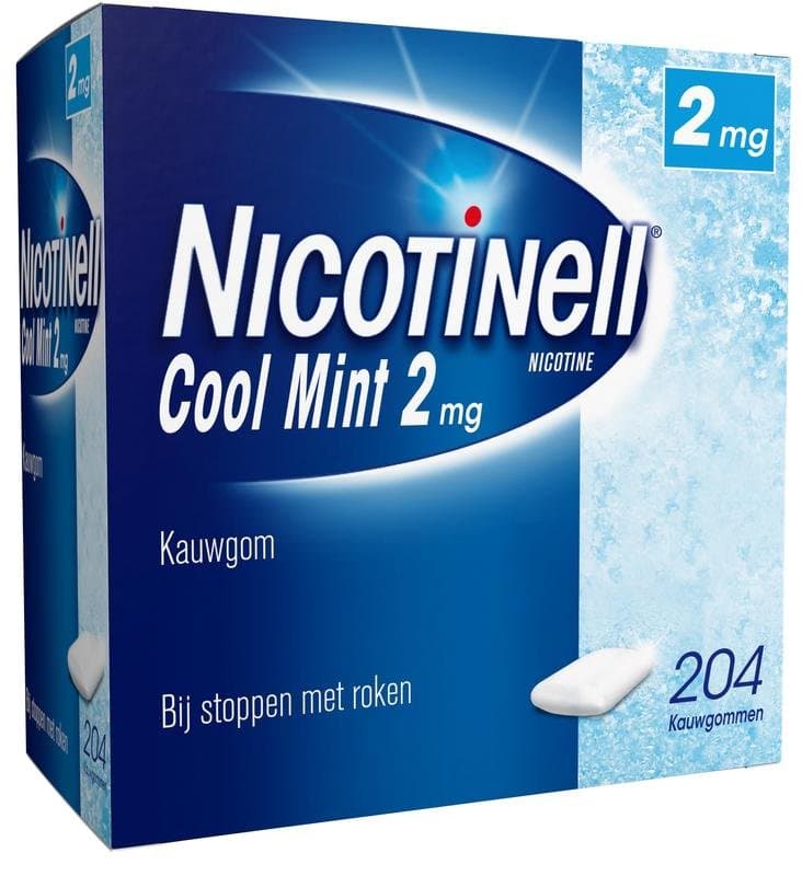 Nicotinell Kauwgom cool mint 2 mg 204st