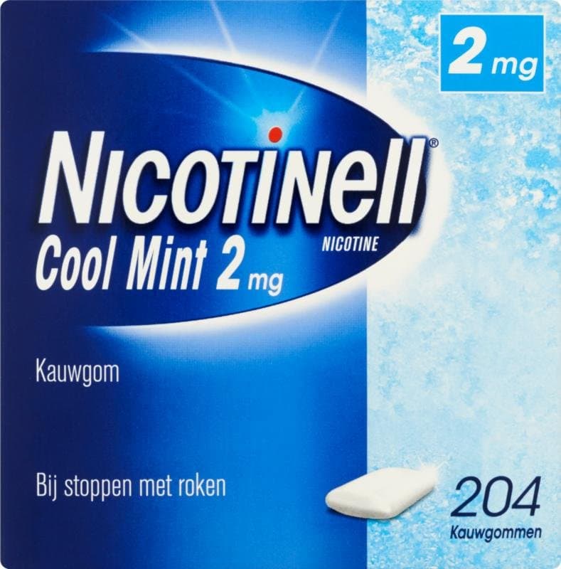 Nicotinell Kauwgom cool mint 2 mg 204st