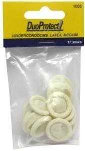 Duoprotect Vingercondoom maat M 12st