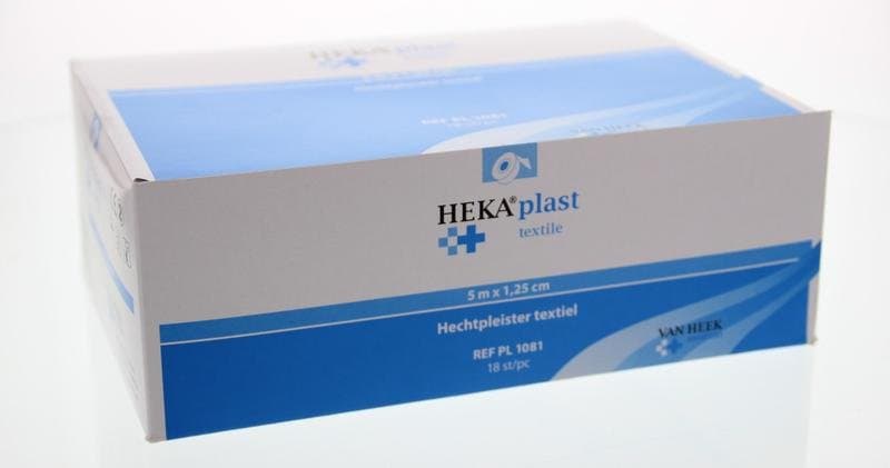 Hekaplast Hechtpleister textiel 5 x 1.25cm ring 18st