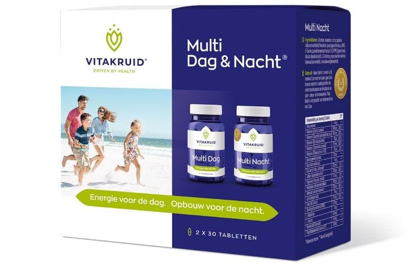 Vitakruid Multi dag & nacht 2 x 30 tabletten 2x30st