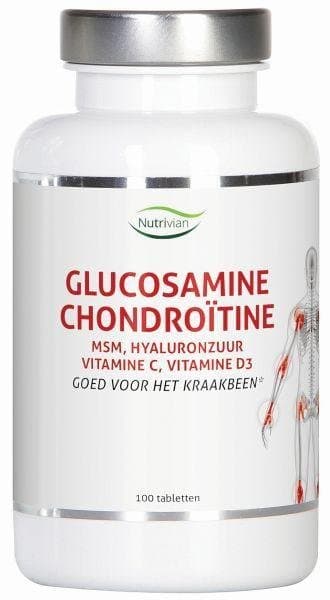 Nutrivian Glucosamine chondoitine MSM hyaluron vit D3/C 100tb