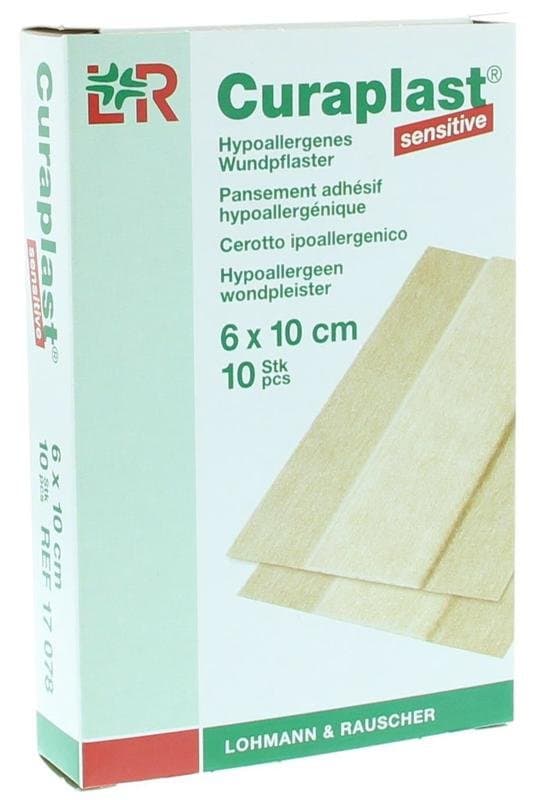 Curaplast Sensitive wondpleister 10cm x 6cm 10st