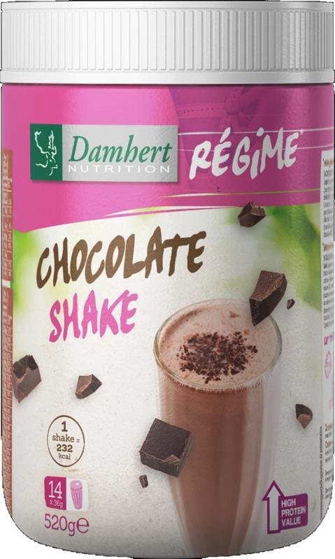 Damhert Regime maaltijd shake chocolade 520g