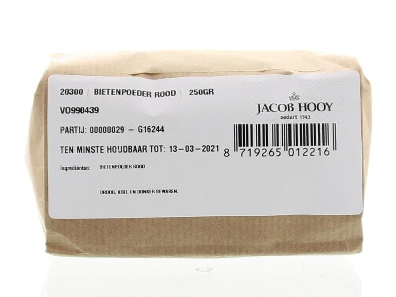 Jacob Hooy Bietenpoeder rood 250g