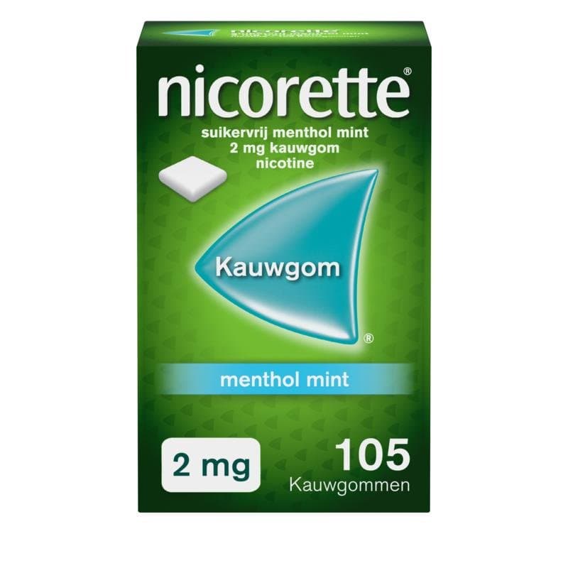 Nicorette Kauwgom 2mg menthol mint 105st