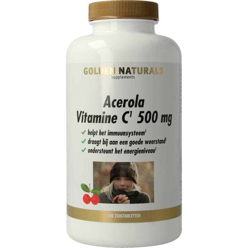 Golden Naturals Acerola vitamine C 500mg 100zt