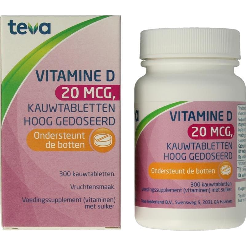 Teva Vitamine D 20 mcg 800IE 300tb