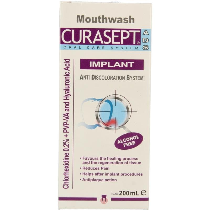 Curasept Implant - 0,20% chloorhexidine - HA - PVP-VA 200ml